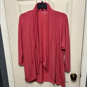 Croft & Barrow Women's Open Front Cardigan in Coral